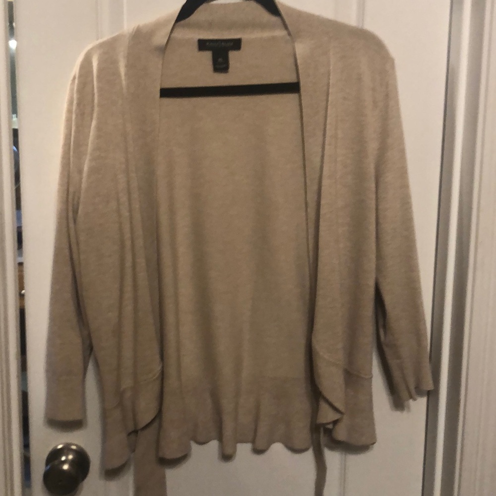 Cream/tan cardigan. Size XL